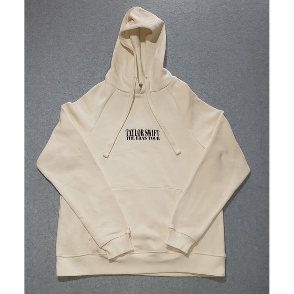 Taylor Swift The Eras Tour Hoodie Unisex Cream / Beige Sz XS Oversized Pullover - Picture 2 of 10